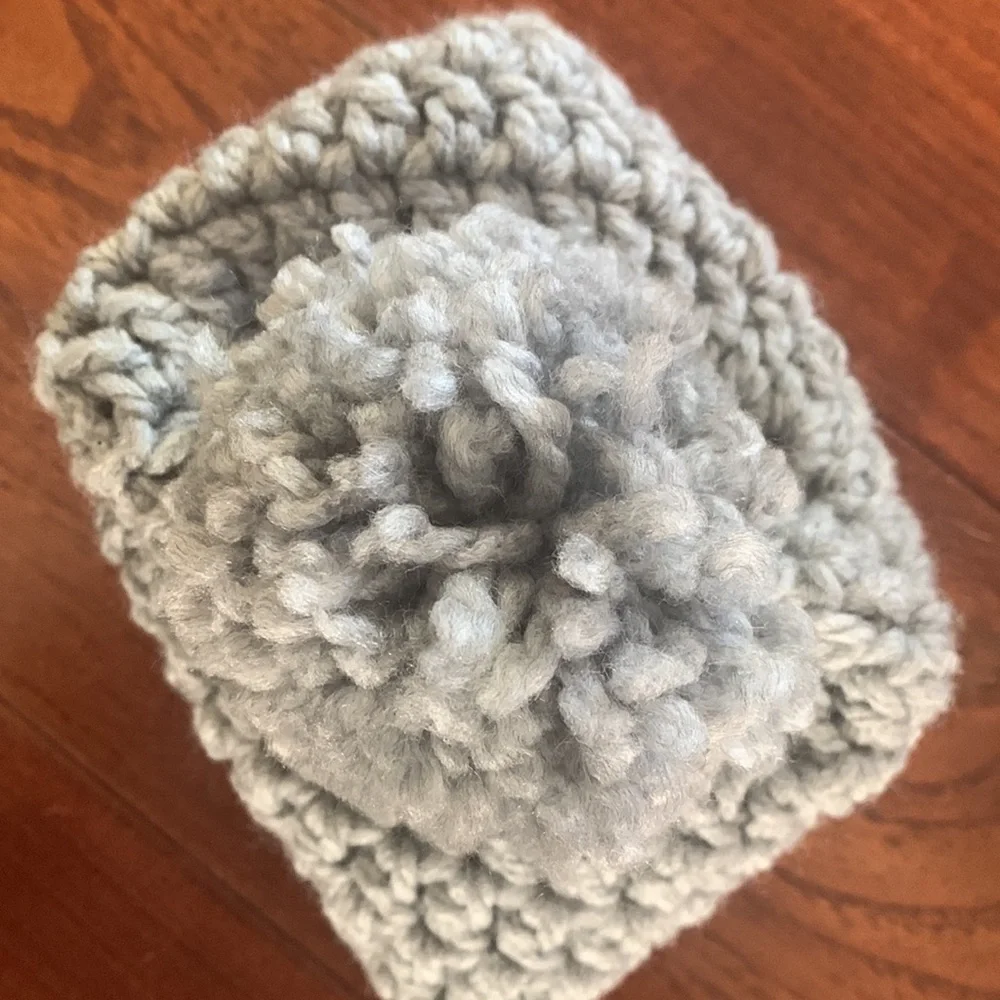 Baby Beanie Hat Bundle I Handmade Hand Knit Crochet I Newborn 0-3 mos I pom pom